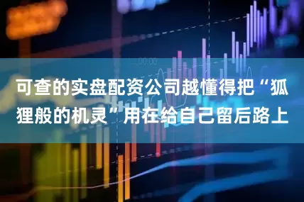 可查的实盘配资公司越懂得把“狐狸般的机灵”用在给自己留后路上